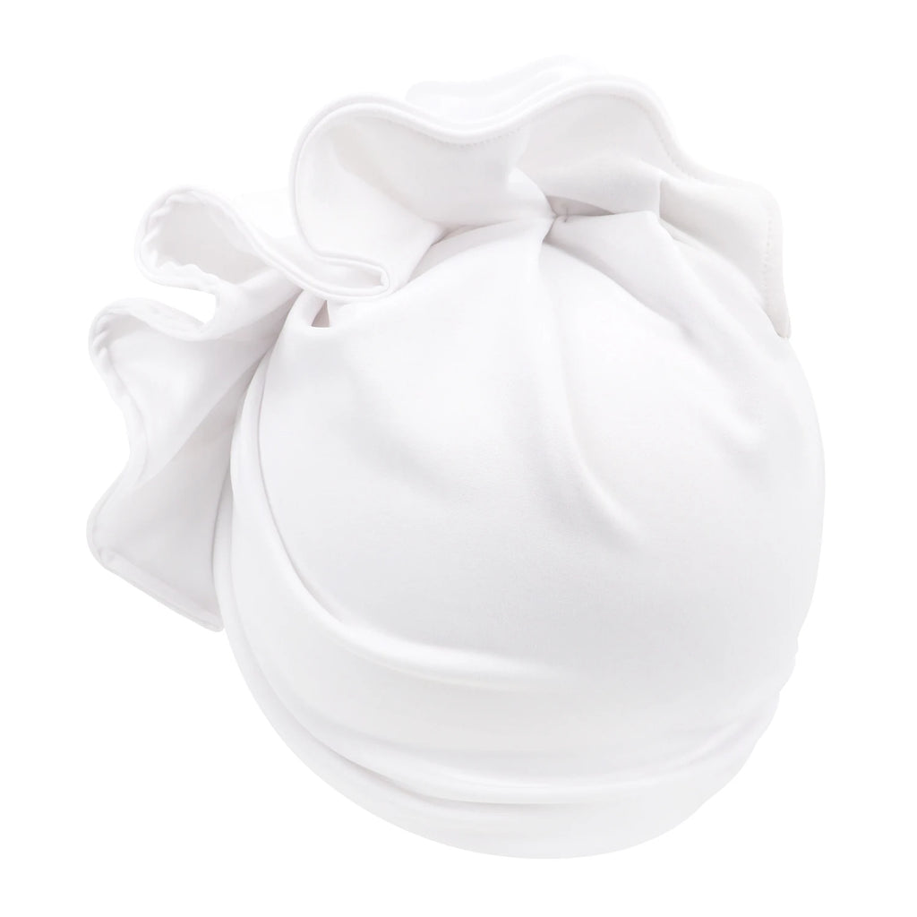 Ruffled Turban Cap for Women