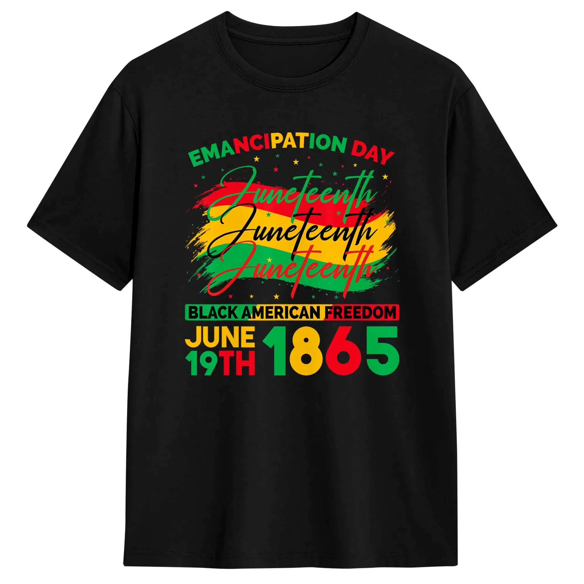 Juneteenth Heart Fists Black History Melanin T Shirt Men's  Cotton Casual T-Shirts Crewneck  Tees Short Sleeve Clothes Gift Idea