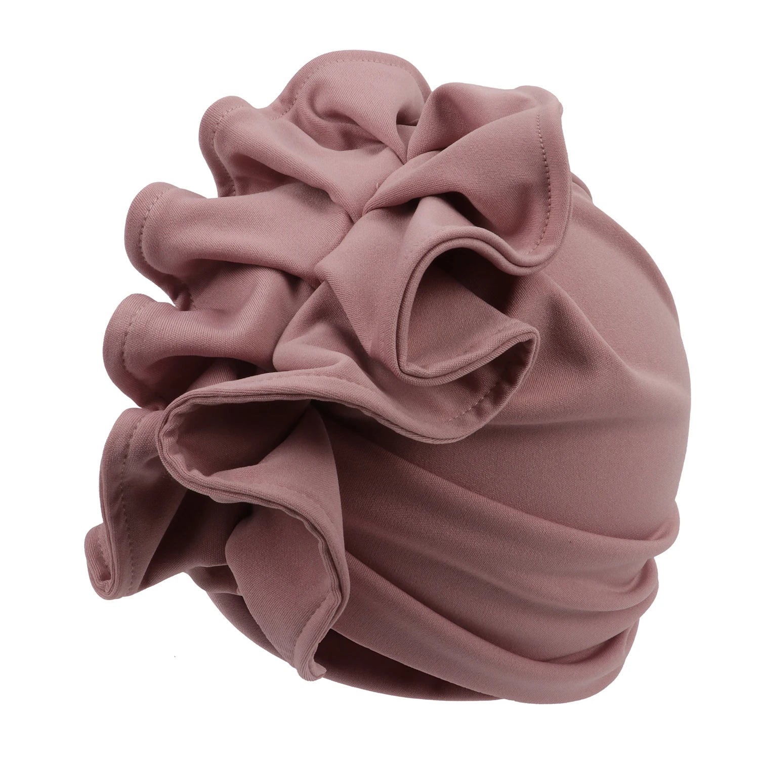 Ruffled Turban Cap for Women