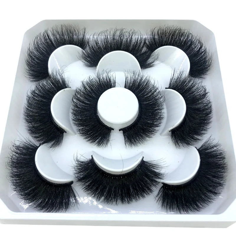 New 5 pairs 8-25mm natural 3D false eyelashes fake lashes makeup kit Mink Lashes extension mink eyelashes maquiagem