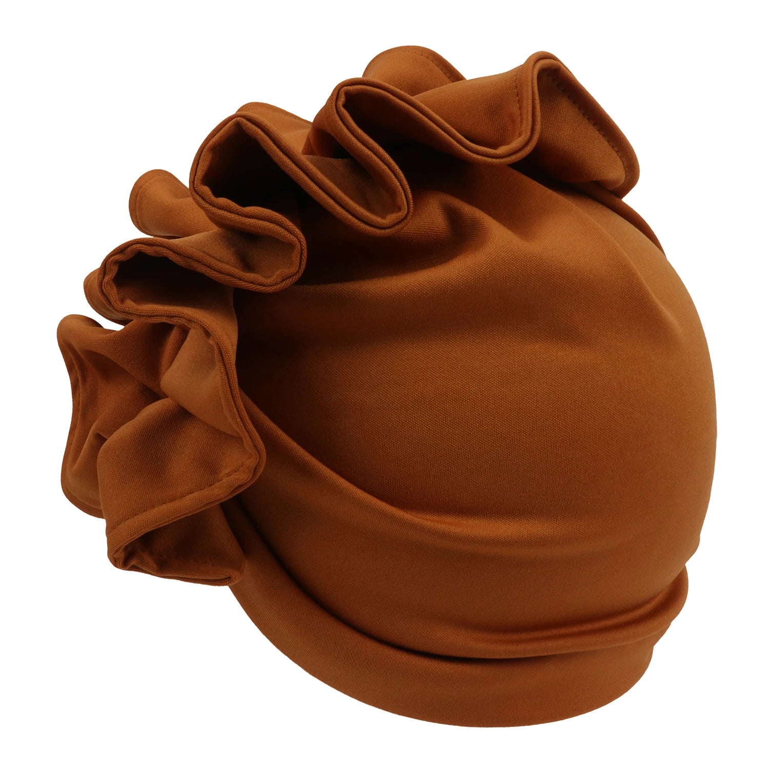 Ruffled Turban Cap for Women