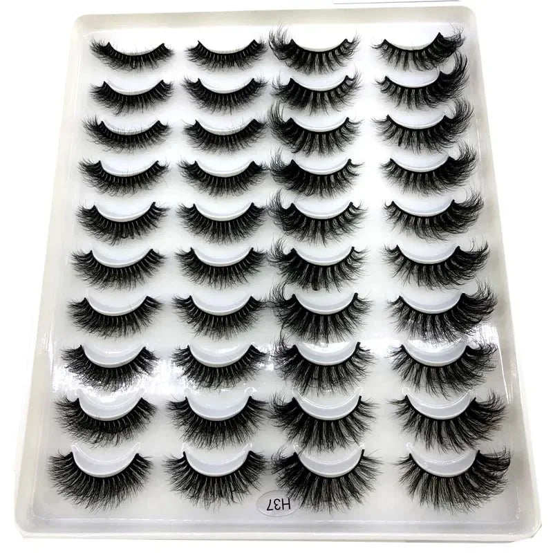 20 pairs 3D Mink Lashes Natural False Eyelashes Dramatic Volume Fake Lashes Makeup Eyelash Extension Silk Eyelashes
