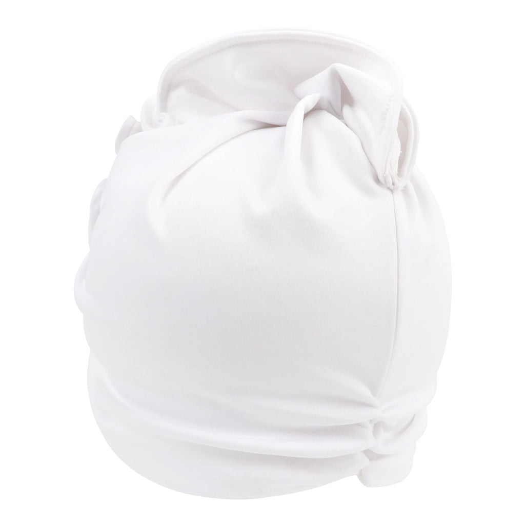 Ruffled Turban Cap for Women