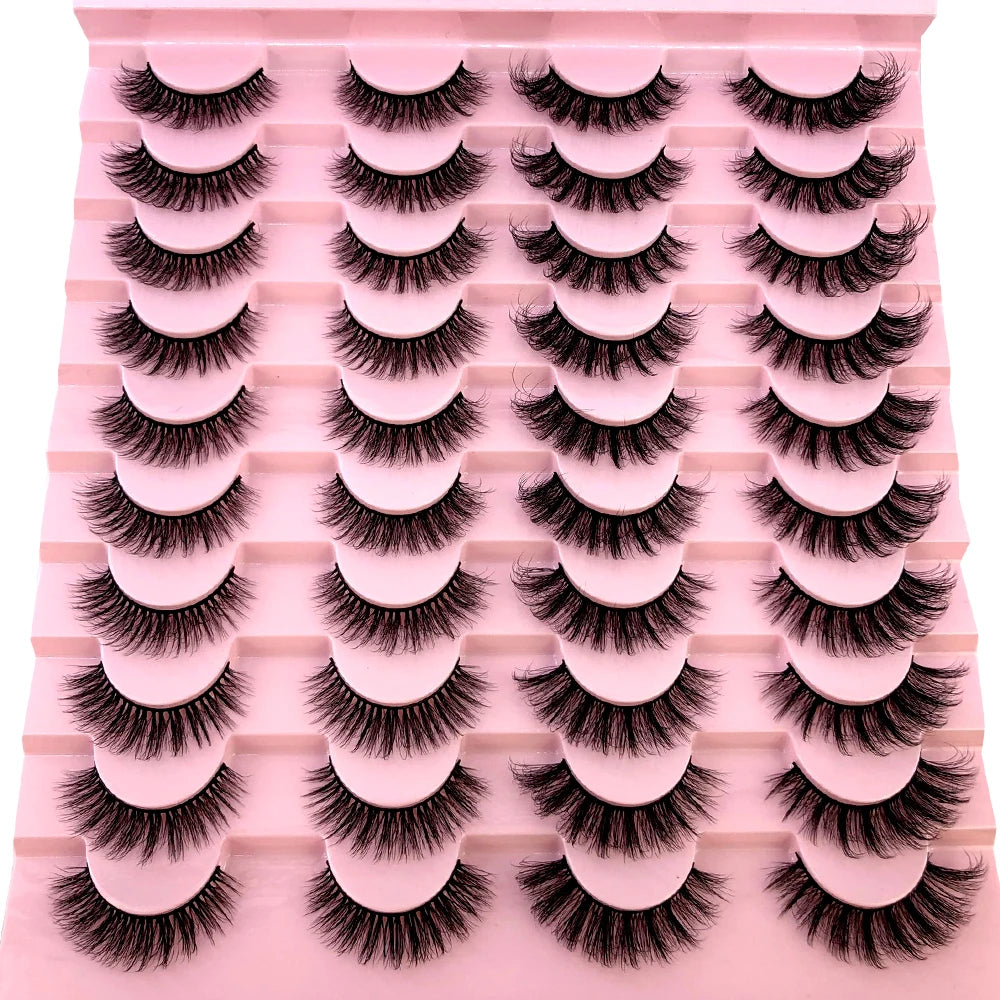 New 20 pairs natural Thick false eyelashes long makeup 6d mink eyelashes eyelash extension mink eyelashes for beauty