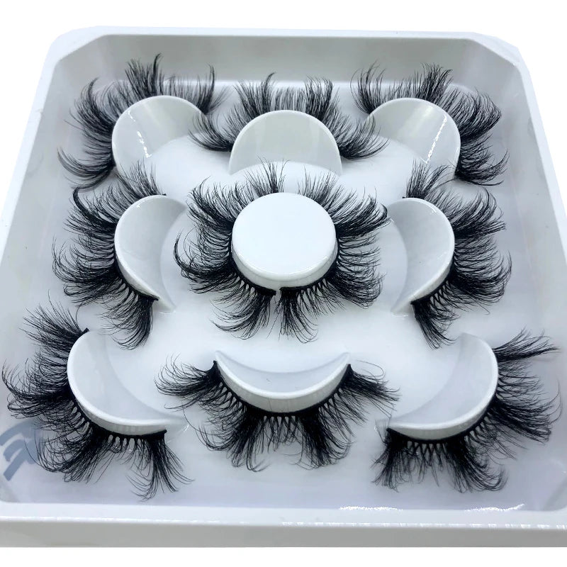 New 5 pairs 8-25mm natural 3D false eyelashes fake lashes makeup kit Mink Lashes extension mink eyelashes maquiagem