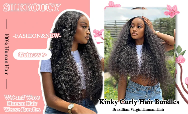 Kinky Curly Hair Bundles 100% Human Hair Raw Hair Bundles With 4X4 Closure Burmese Curly Hair Bundles Human Hair With Closure 3/4PCS 12-32Inch Soft Thick No Shedding Unprocessed Virgin Human Hair Bundles With Closure Hair Wea