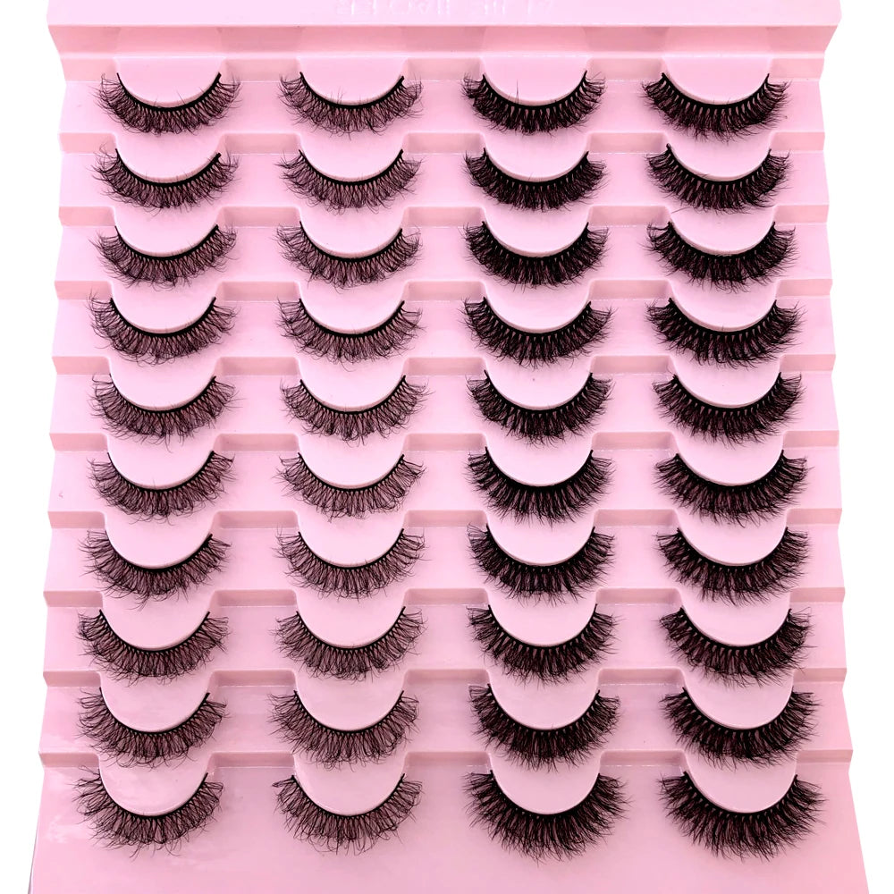 New 20 pairs natural Thick false eyelashes long makeup 6d mink eyelashes eyelash extension mink eyelashes for beauty