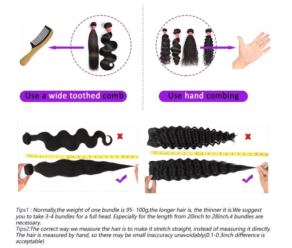 30 32 40 Inch Loose Wave Human Hair 1 3 4 Bundles Raw Virgin Unprocessed Brazilian Loose Deep Wave Human Hair Bundles Extensions