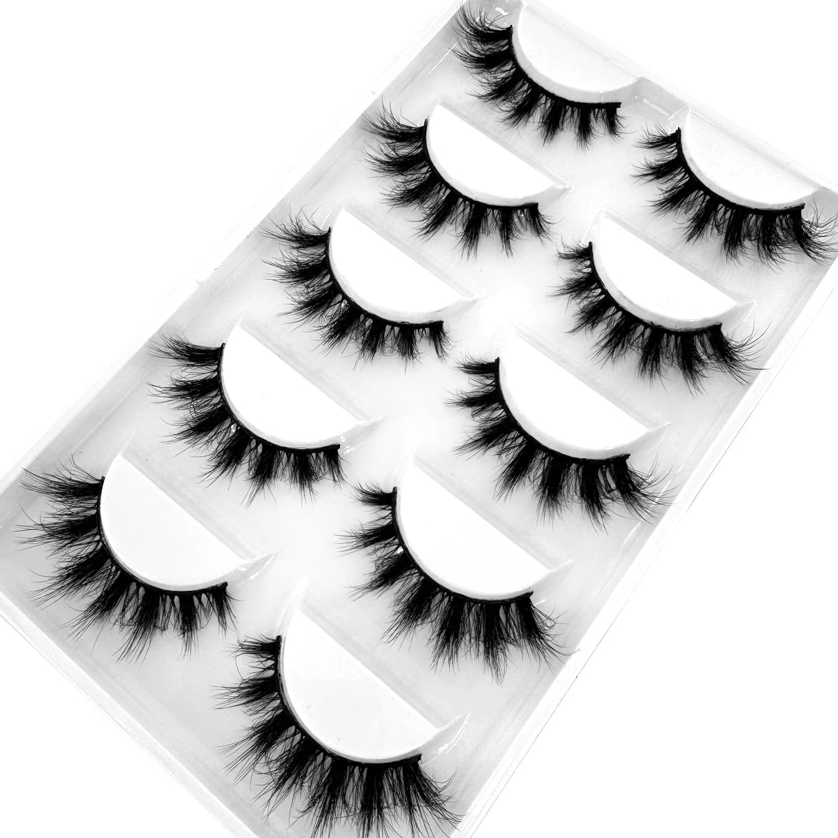 5 Pairs Natural Long False Eyelash Fake Lashes Long Makeup 3d Mink Lashes Extension Eyelash Reusable Mink Eyelashes for Beauty