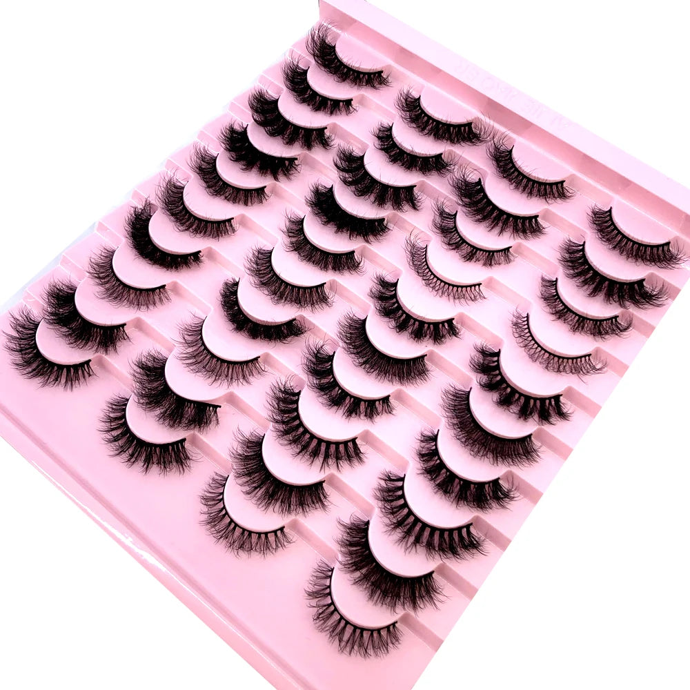 New 20 pairs natural Thick false eyelashes long makeup 6d mink eyelashes eyelash extension mink eyelashes for beauty