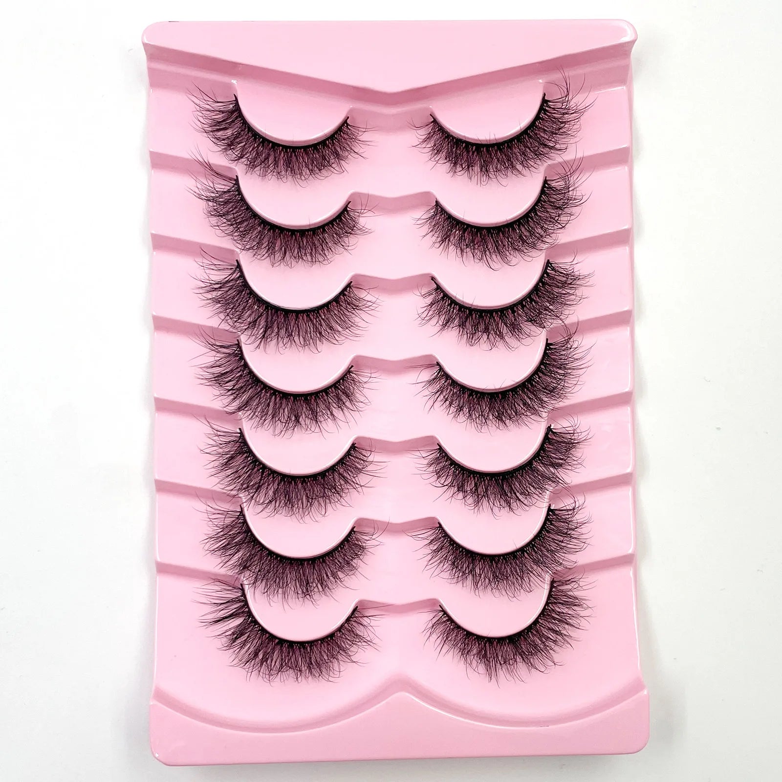 New 7 pairs of thick, 3D simulation mink fur fake eyelashesshort, dramatic fake eyelashes  wholesale full line fake eyelash make