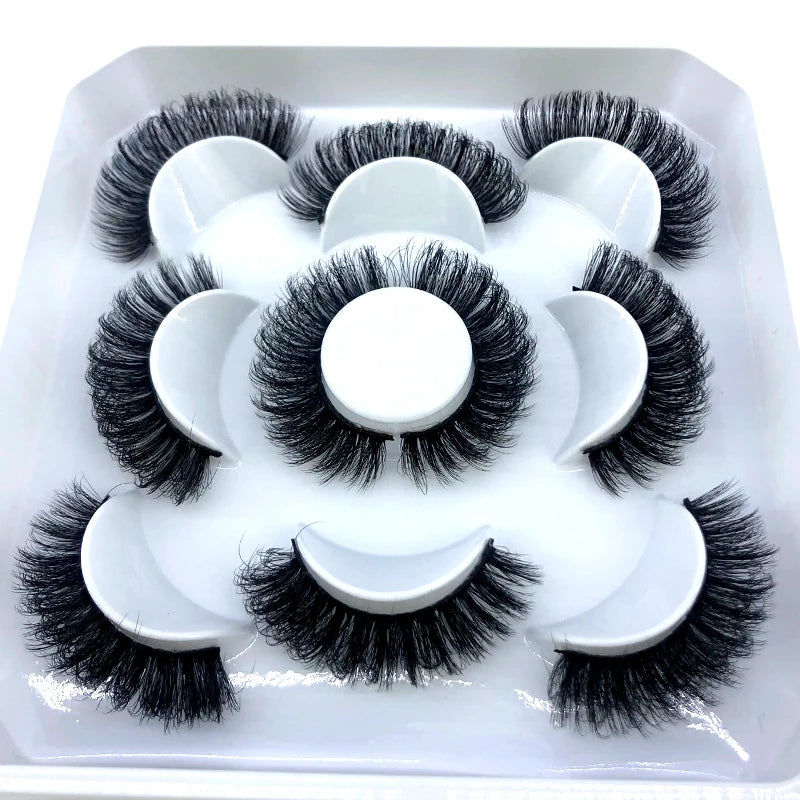 New 5 pairs 8-25mm natural 3D false eyelashes fake lashes makeup kit Mink Lashes extension mink eyelashes maquiagem