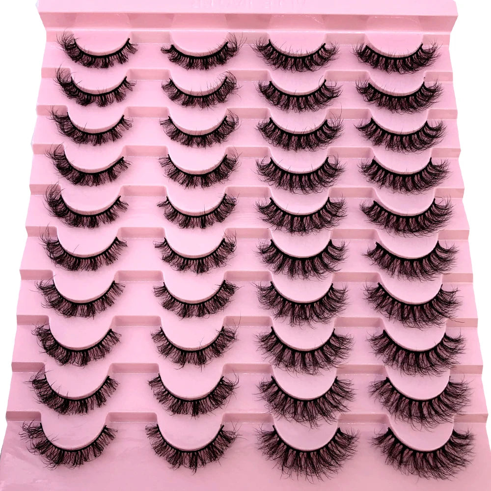 New 20 pairs natural Thick false eyelashes long makeup 6d mink eyelashes eyelash extension mink eyelashes for beauty