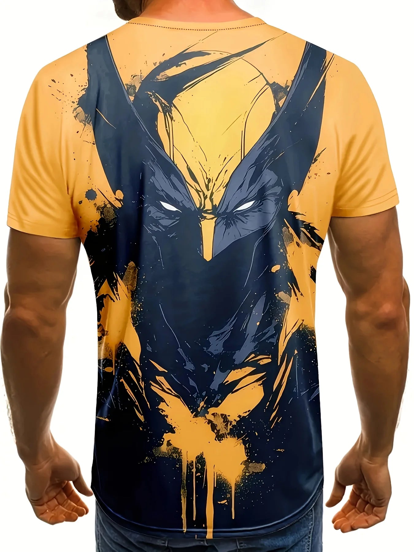 Marvel Wolverine Men's Graphic T-Shirt Summer Superhero Fan Costume Machine Washable Superhero Graphic Tee Vibrant Design Top
