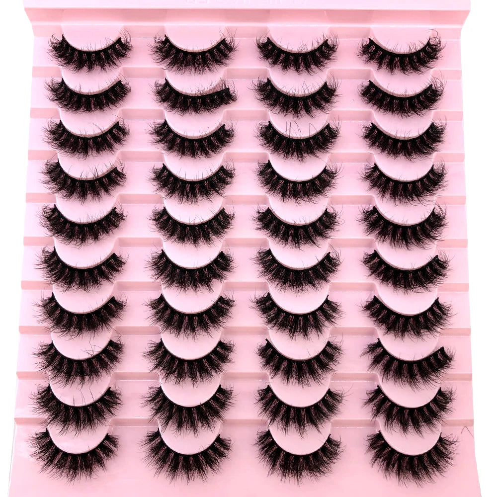 New 20 pairs natural Thick false eyelashes long makeup 6d mink eyelashes eyelash extension mink eyelashes for beauty