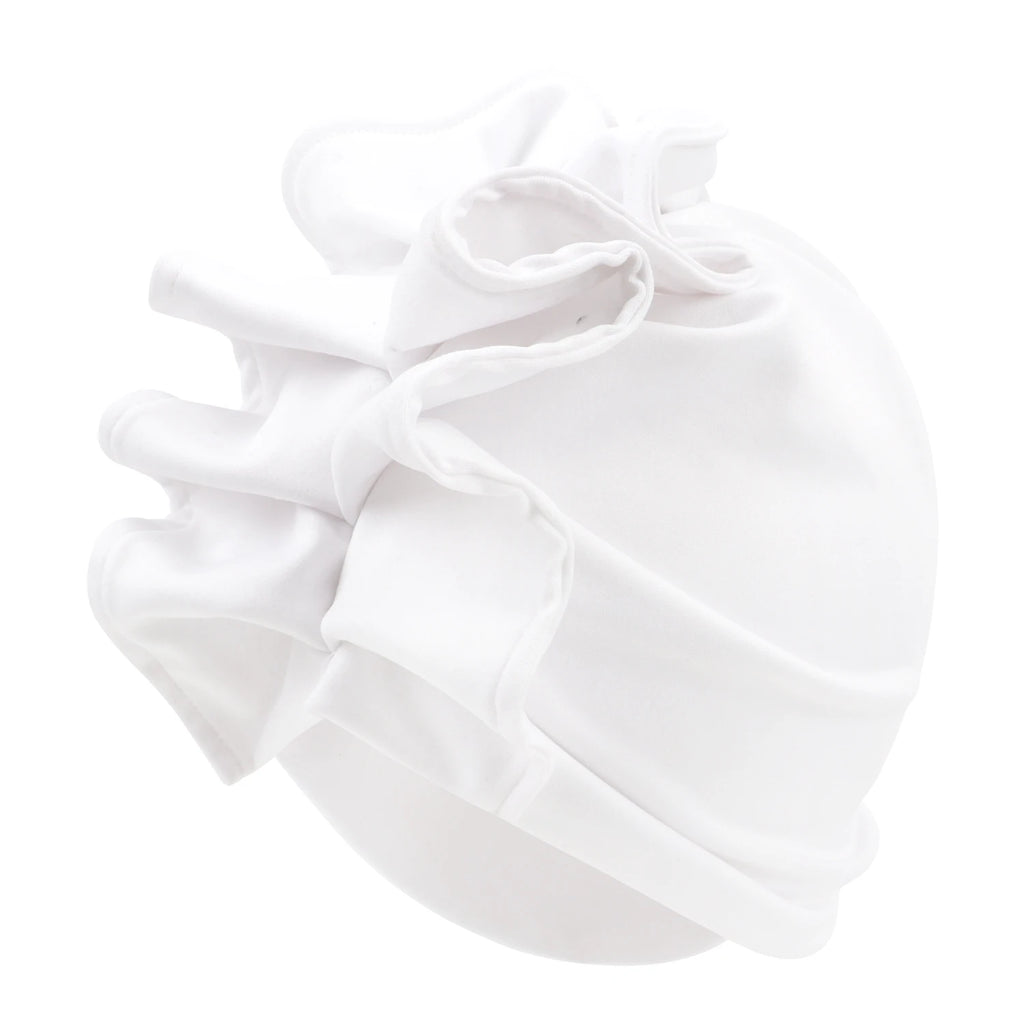 Ruffled Turban Cap for Women
