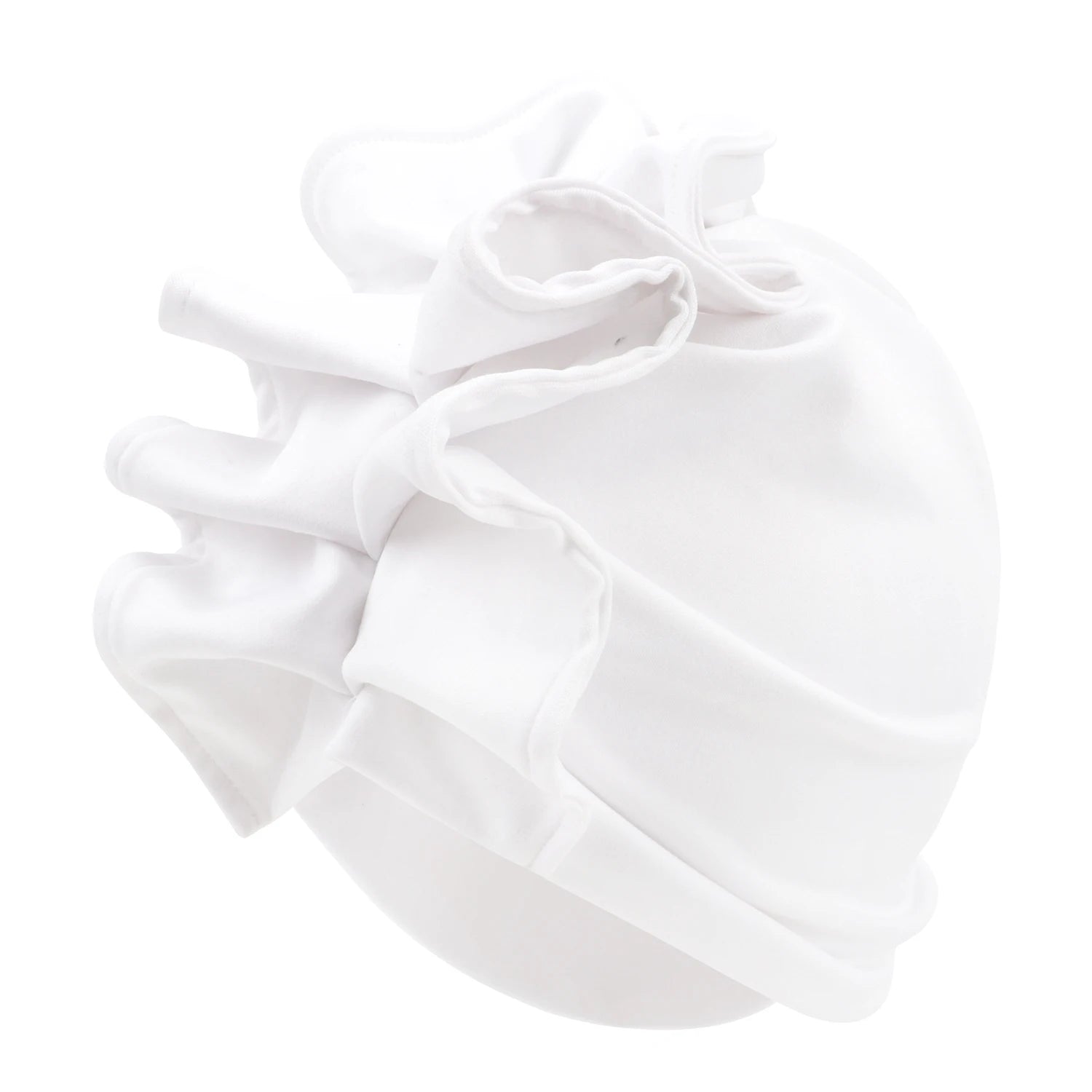 Ruffled Turban Cap for Women