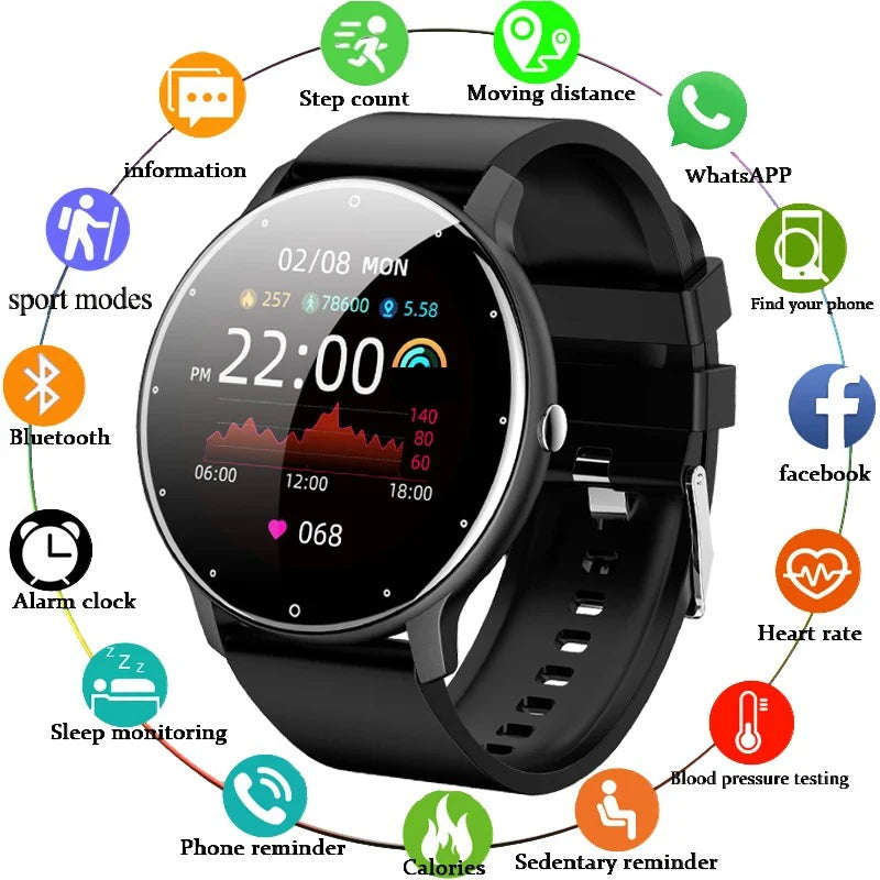 LIGE Fashion Smart Watch Men Sports Fitness Health Monitor New Watches IP67 Waterproof Bluetooth Call For Android ios Smartwatch
